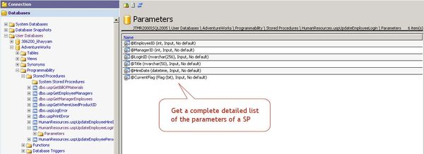 Get a detailed list of all parameters of any stored procedure.